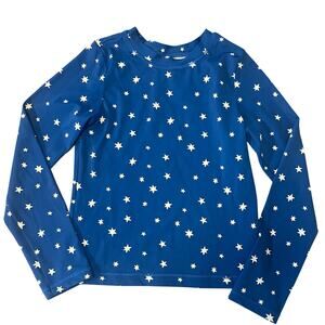 Hanna Andersson Long sleeve rash guard bathing suit top star print 10